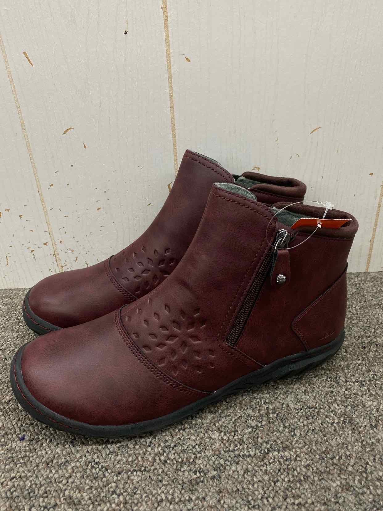 JBU Burgundy Womens Size 12 Boots