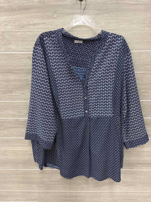 Antilia Femme Size 3X Blue Plus Shirt