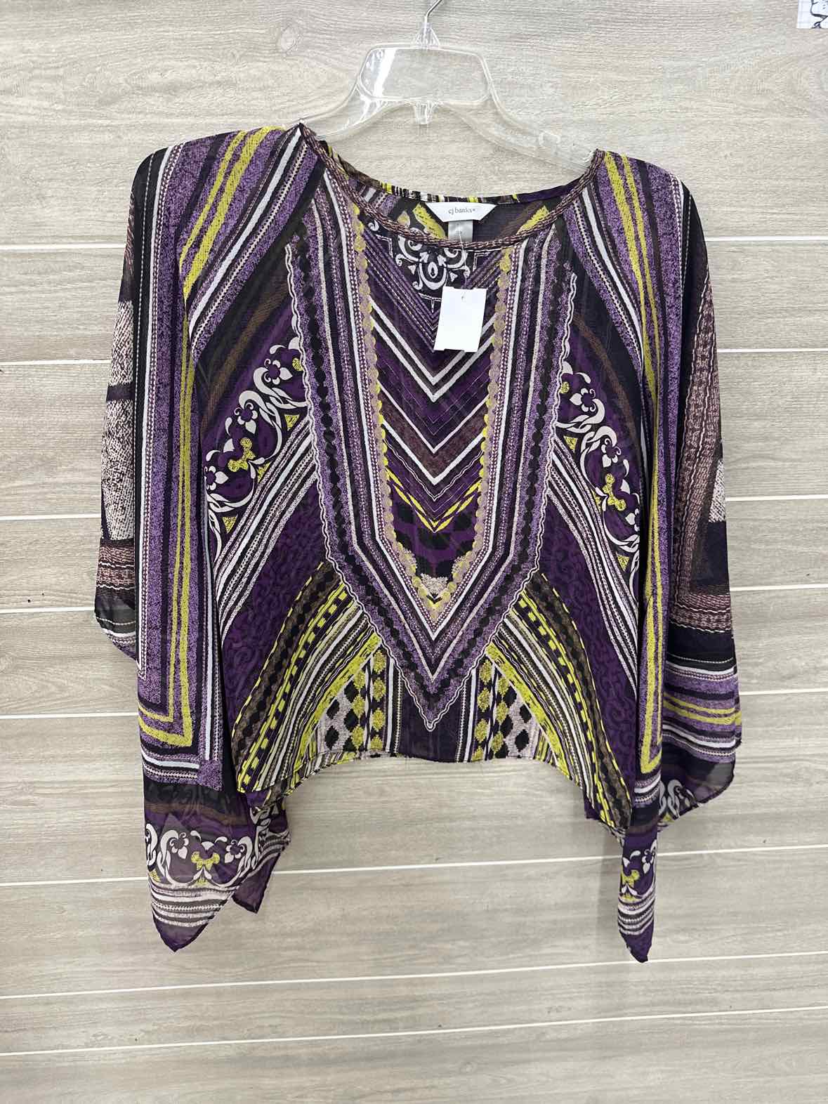 CJ Banks Purple Womens Women Size 1X Shirt