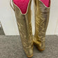 Gold Womens Size 6 Boots