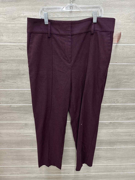 LOFT Size 10 Burgundy Womens Pants