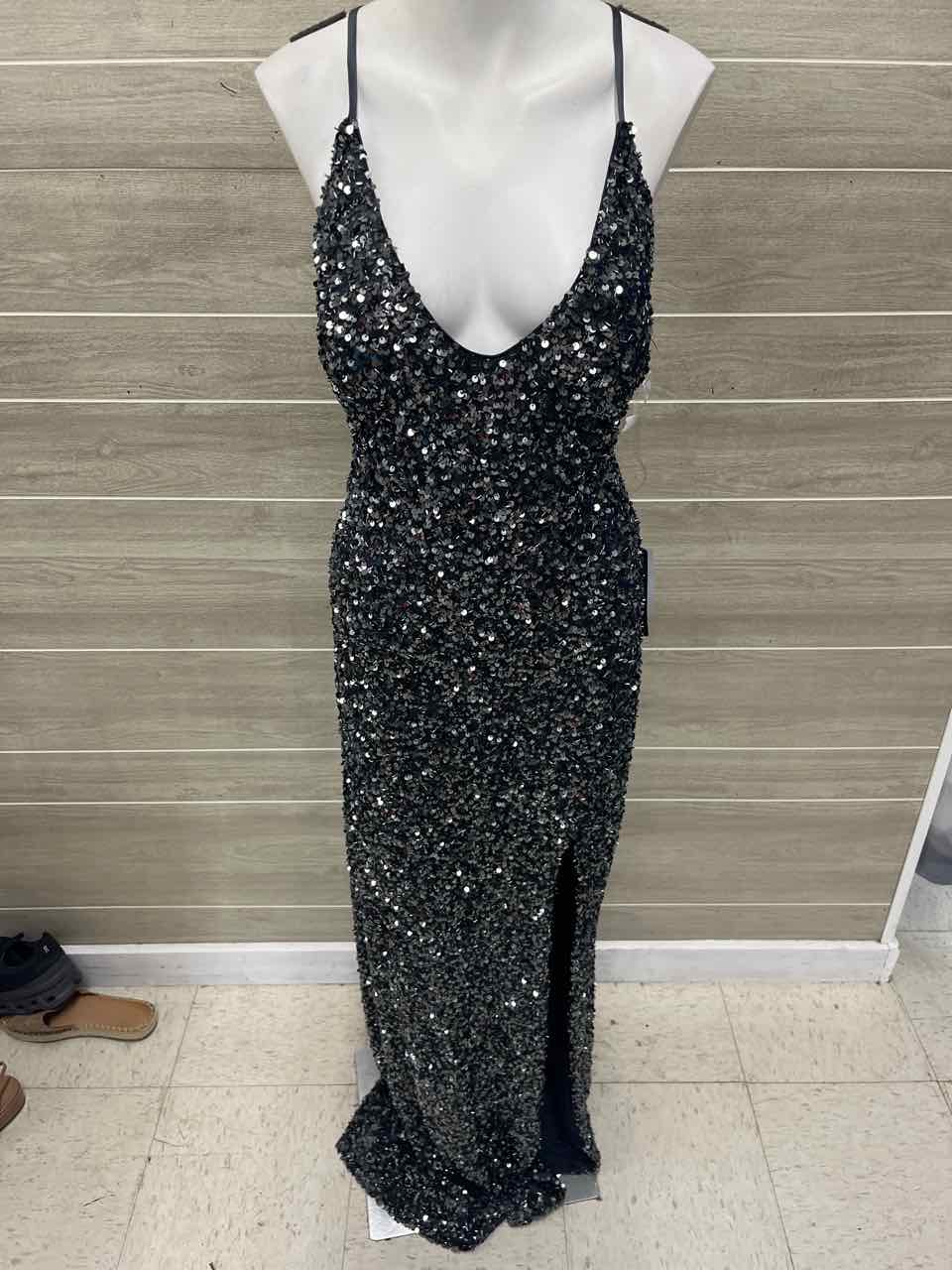 Size 10/12 Gray Womens Gown/Evening Wear