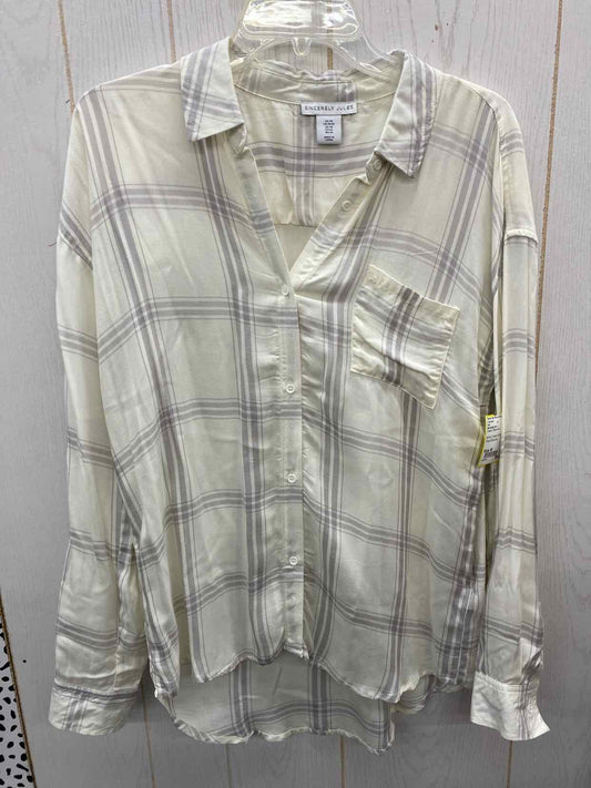 Sincerely Jules Cream Womens Size M Shirt