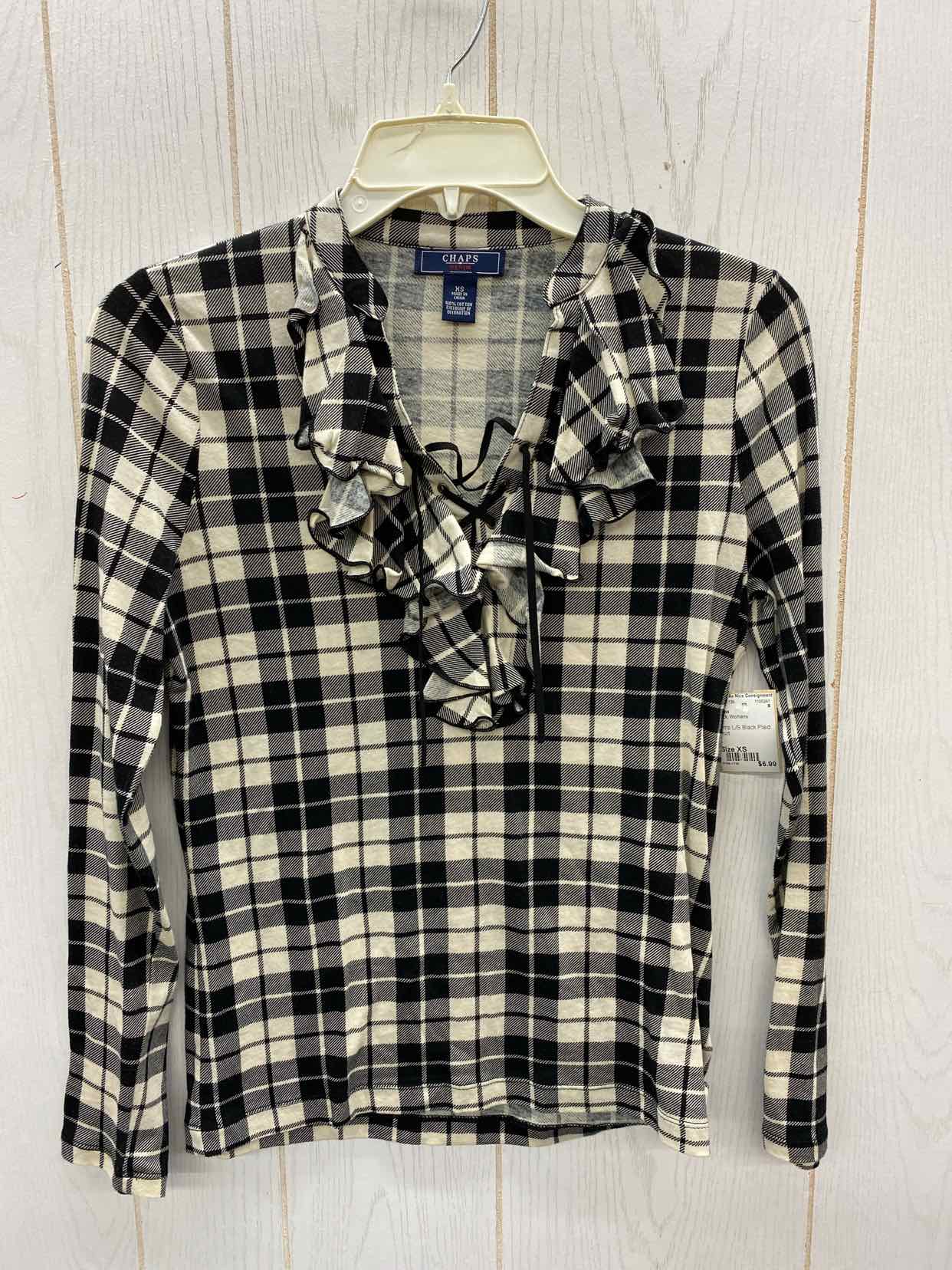 Chaps Black Womens Size XS Shirt