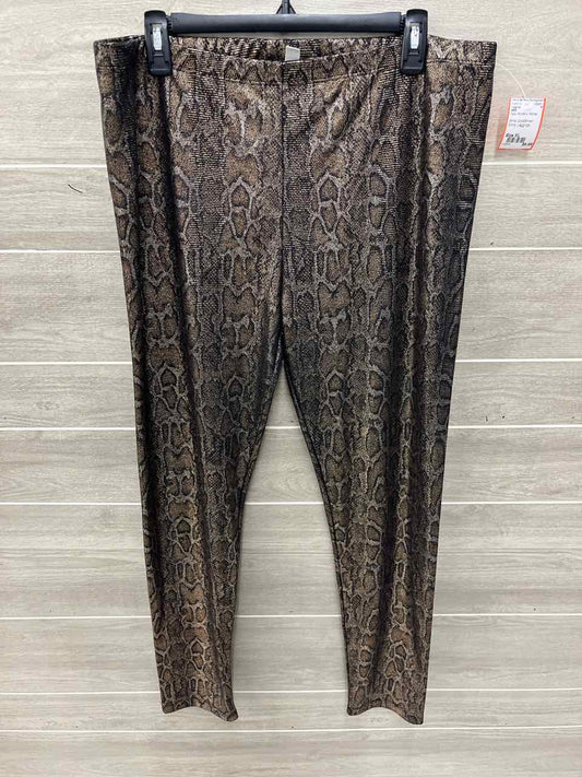 MNG Gold Womens Women Size XL Leggings