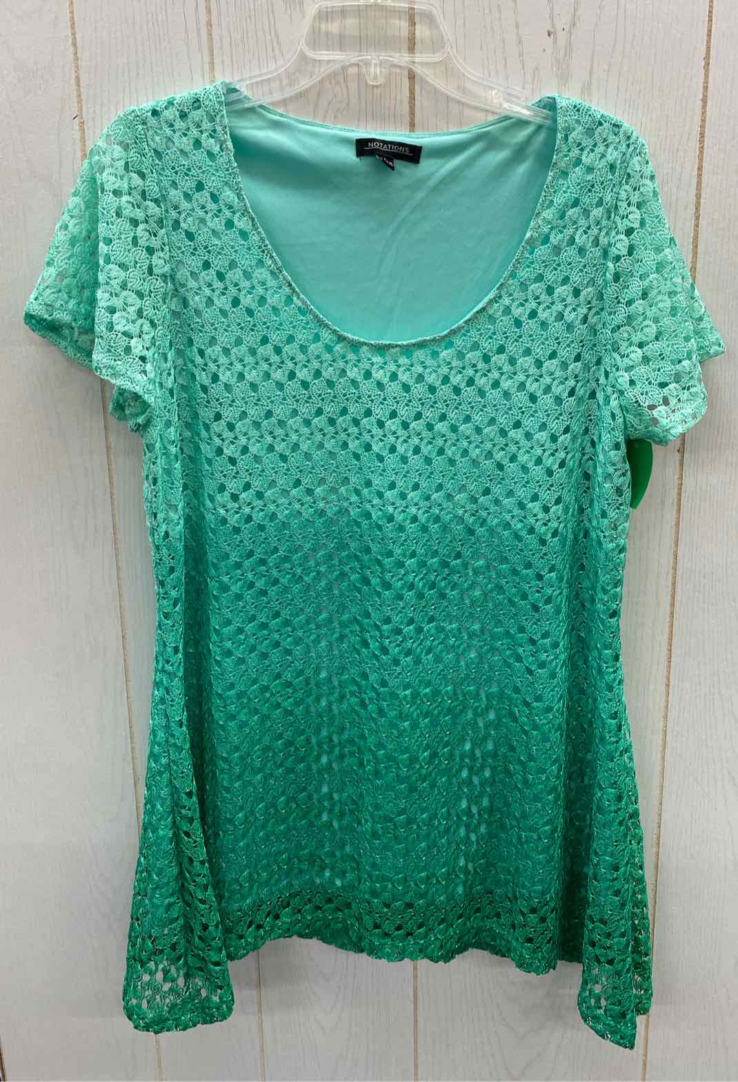 Notations Green Womens Size L Shirt