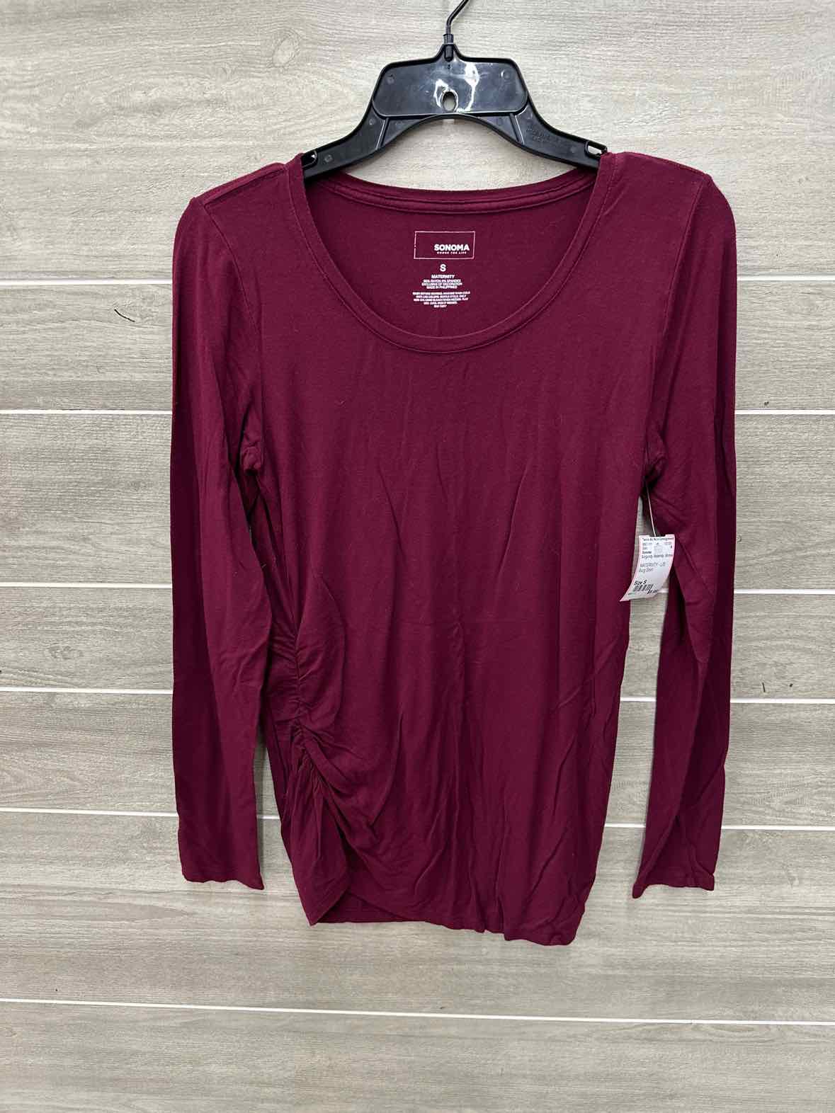 Sonoma Size S Burgundy Maternity Shirt