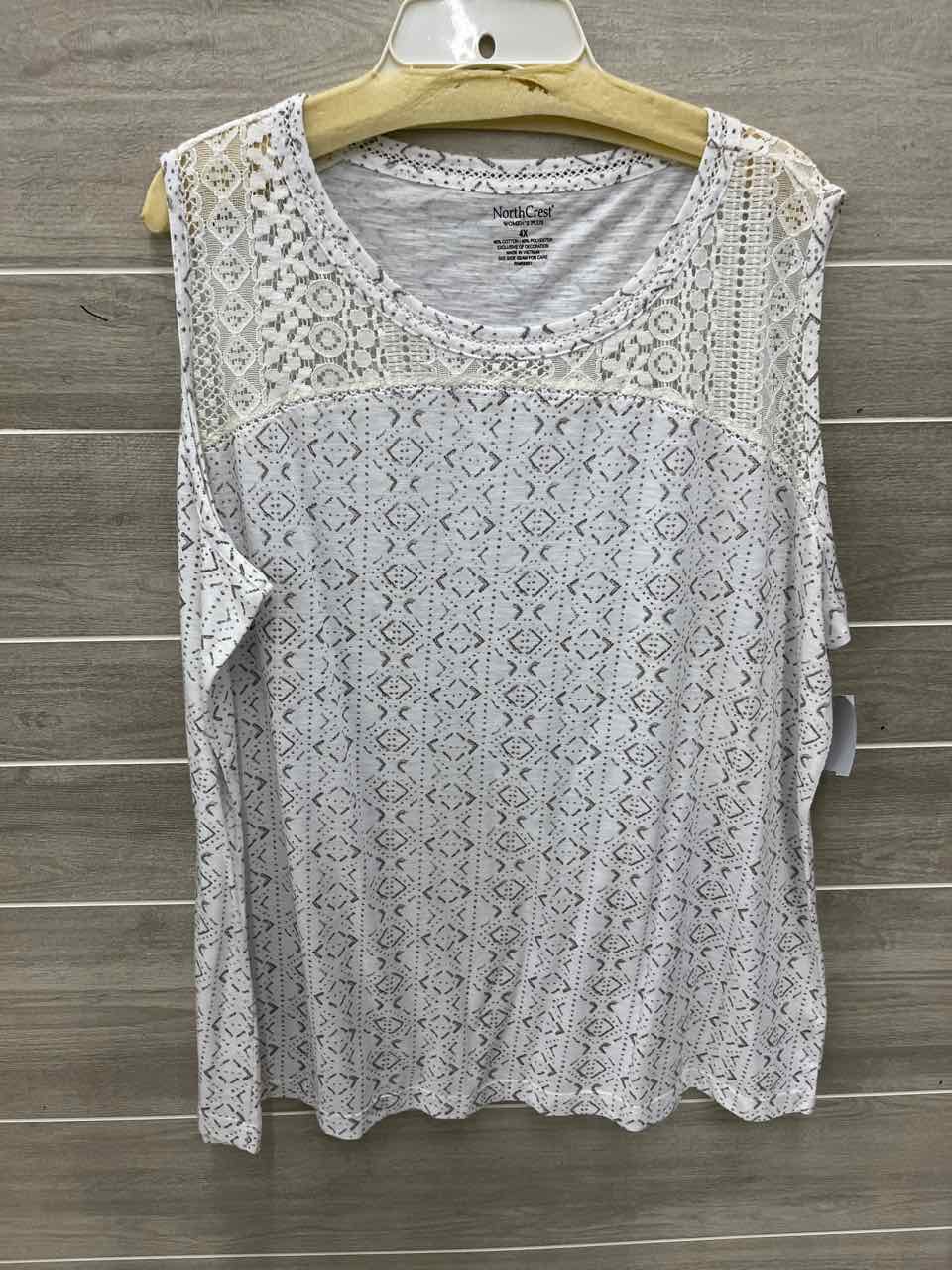 Northcrest Cream Womens Women Size 4X Tank Top