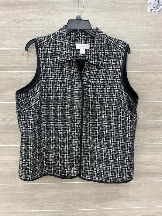 CJ Banks Black Womens Women Size 2X Vest