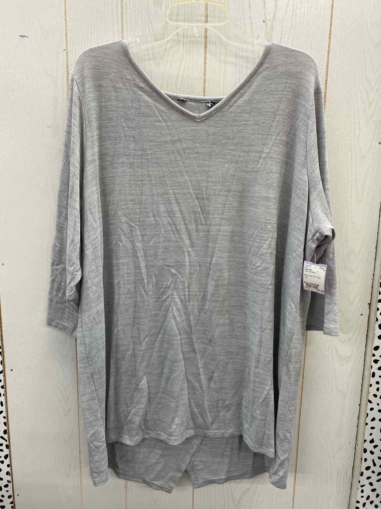 Lands End Gray Womens Size 20/22W Shirt