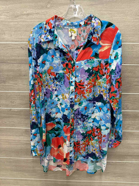 Fig & Flower Size L Blue Womens Shirt