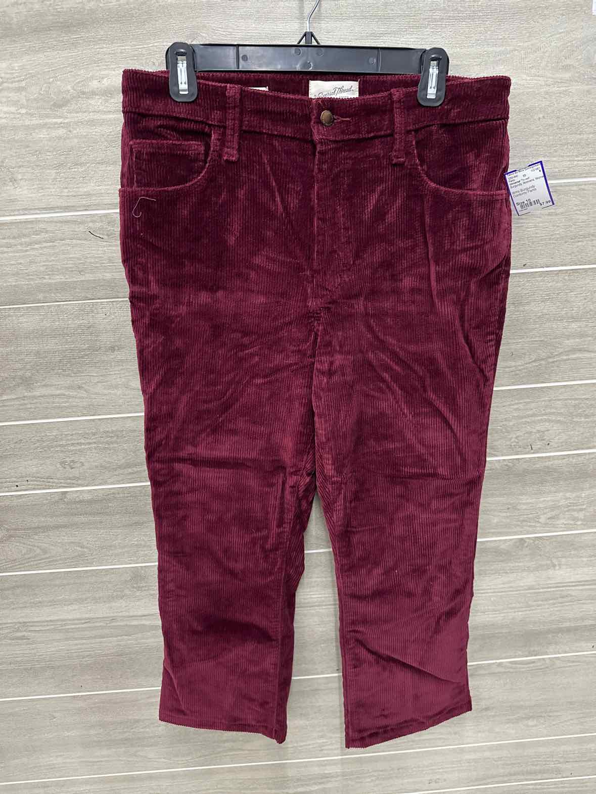 Universal Thread Size 10 Burgundy Womens Pants