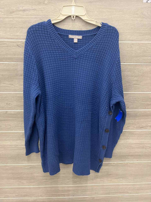 Woman Within Size 18/20W Blue Plus Sweater