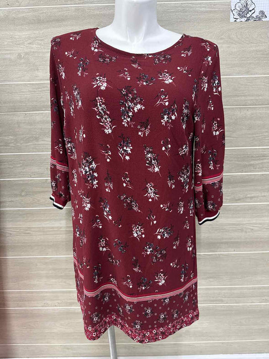 Maurices Burgundy Womens Size 14 Dress