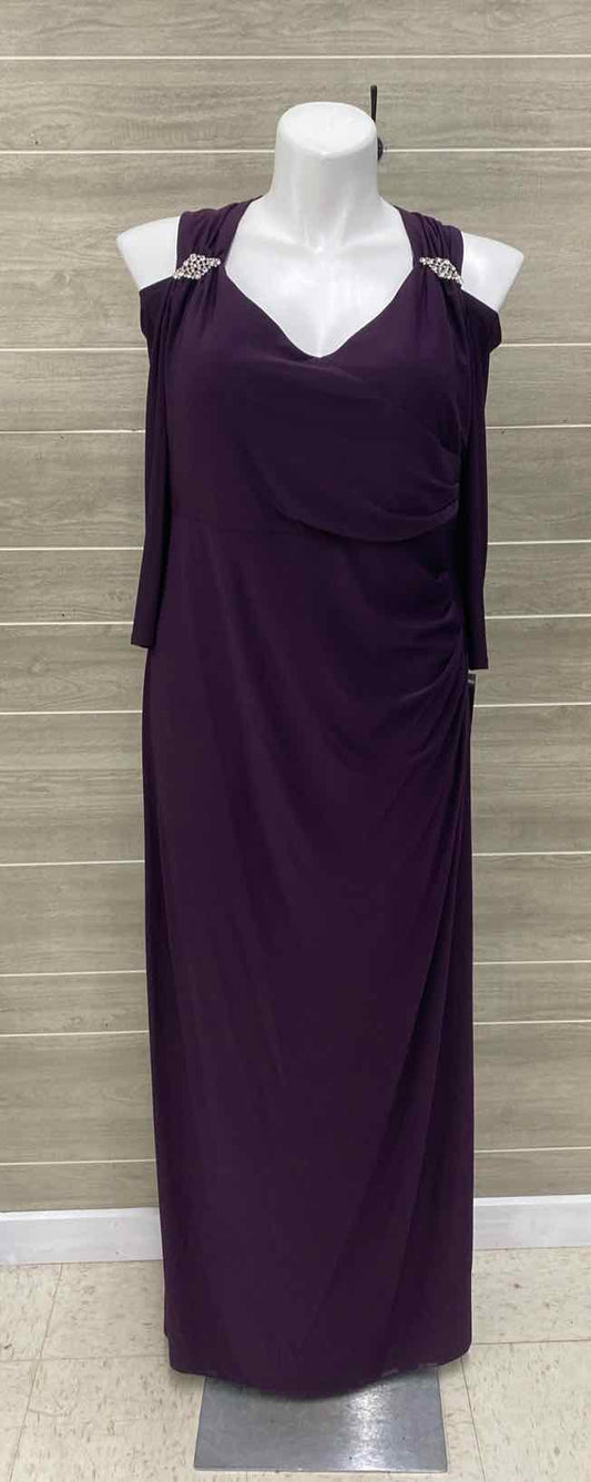 R&M Richards Purple Womens Size 18W Gown/Evening Wear