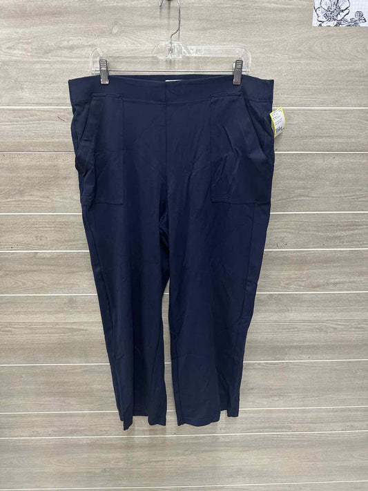 Max Studio Size 1X Navy Plus Pants