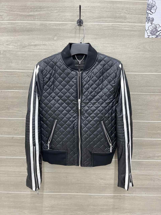 BCBG Maxazria Black Womens Women Size M Jacket (Outdoor)