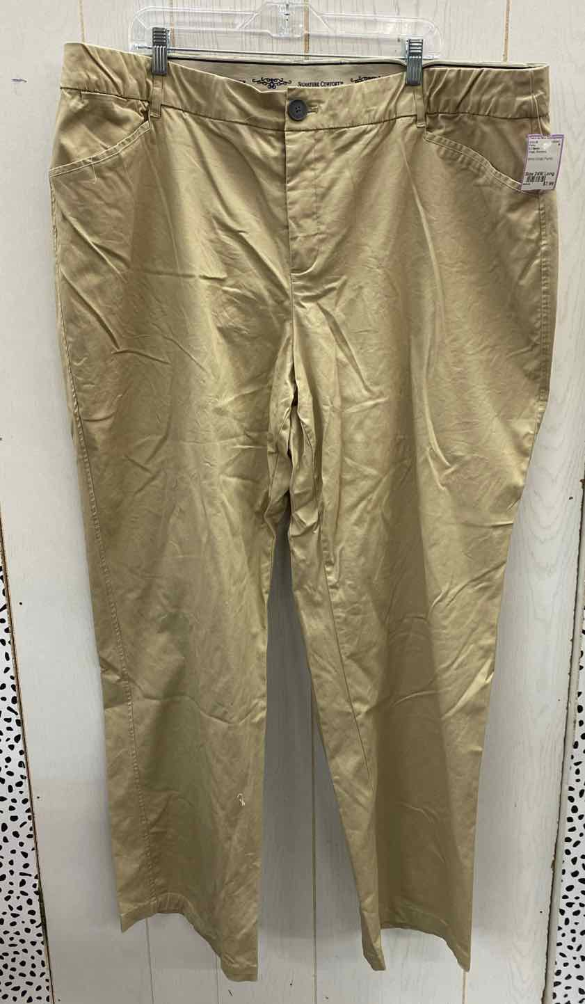 CJ Banks Khaki Womens Size 24W Long Pants