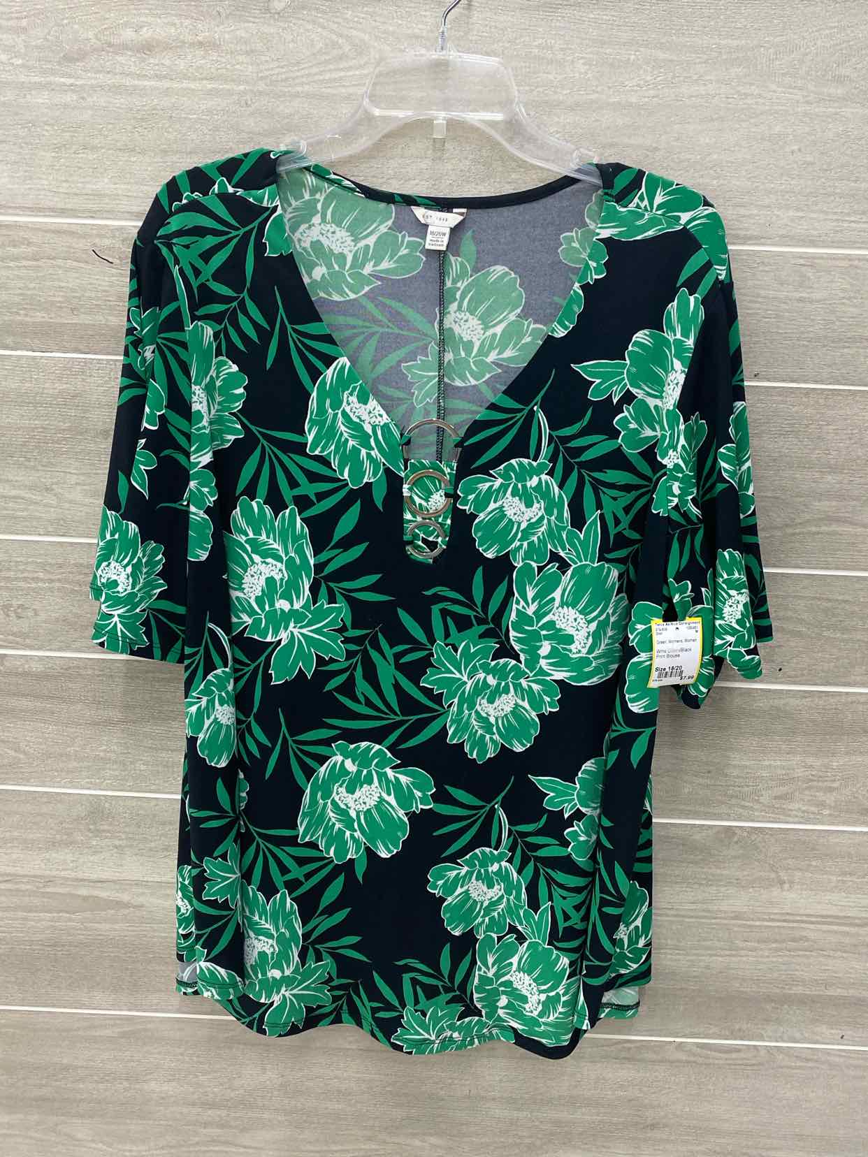 Green Womens Women Size 18/20 Shirt