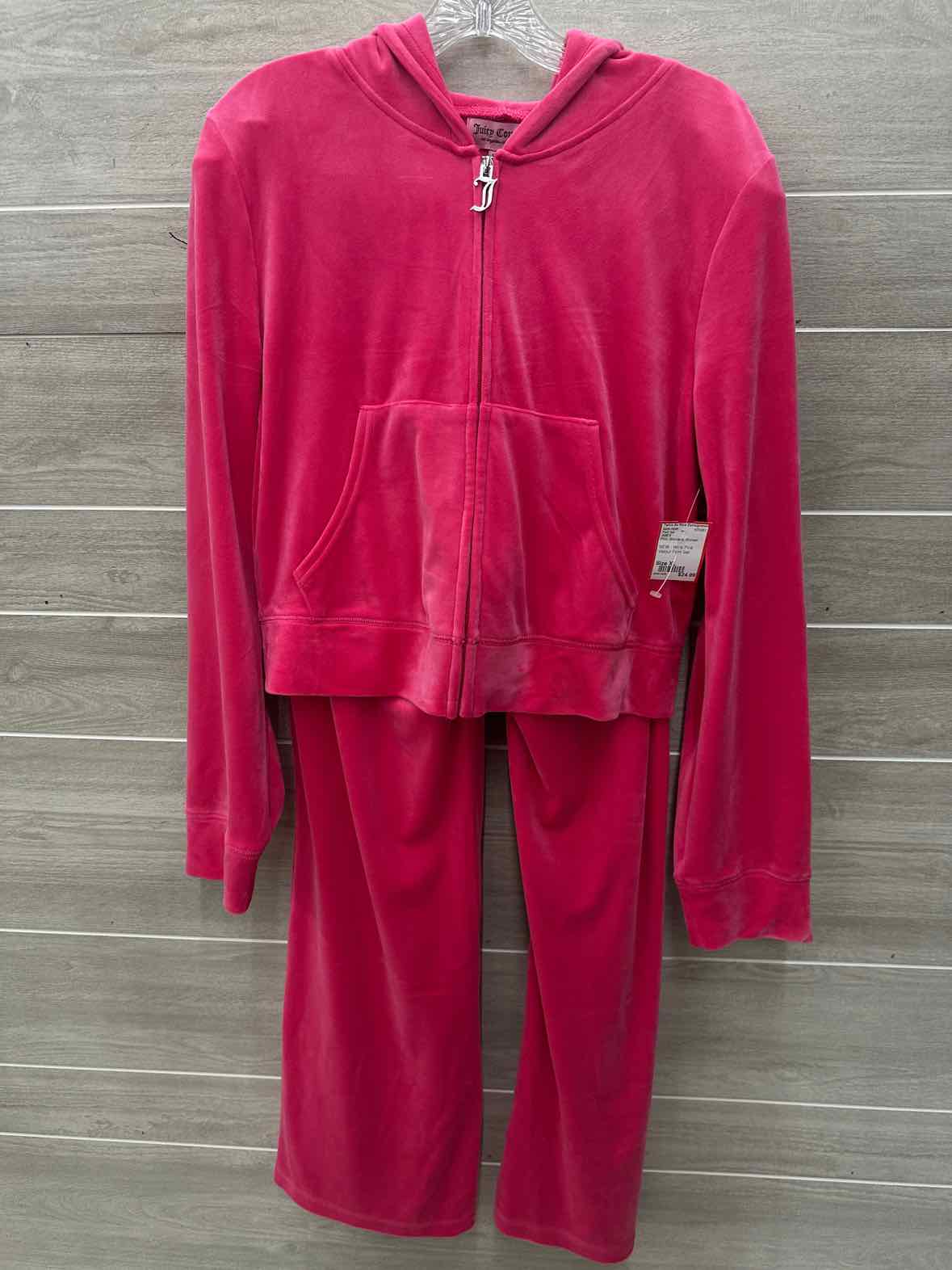 JUICY Size XL Pink Womens Pant Set