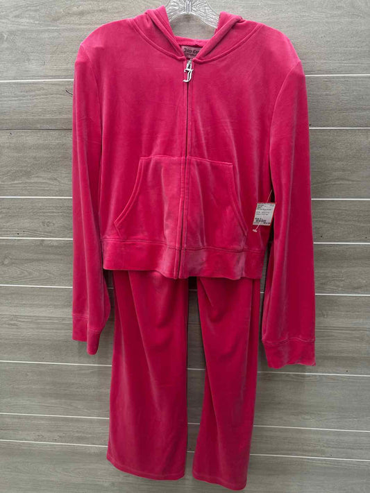 JUICY Size XL Pink Womens Pant Set