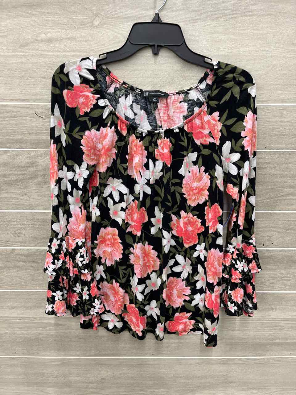 INC Size M Black Womens Shirt