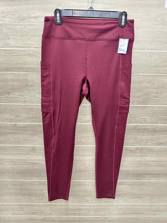 PINK Size L Burgundy Womens Leggings