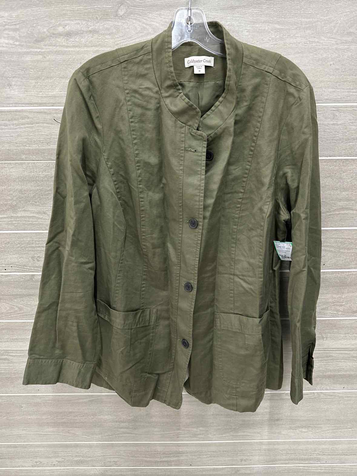 Coldwater Creek Size 16 Olive Womens Blazer