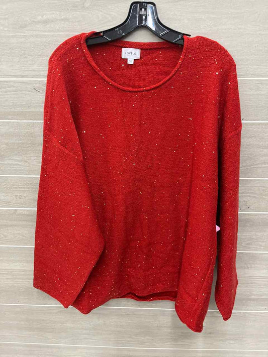 Lovelo Size 1X/2X Red Plus Sweater