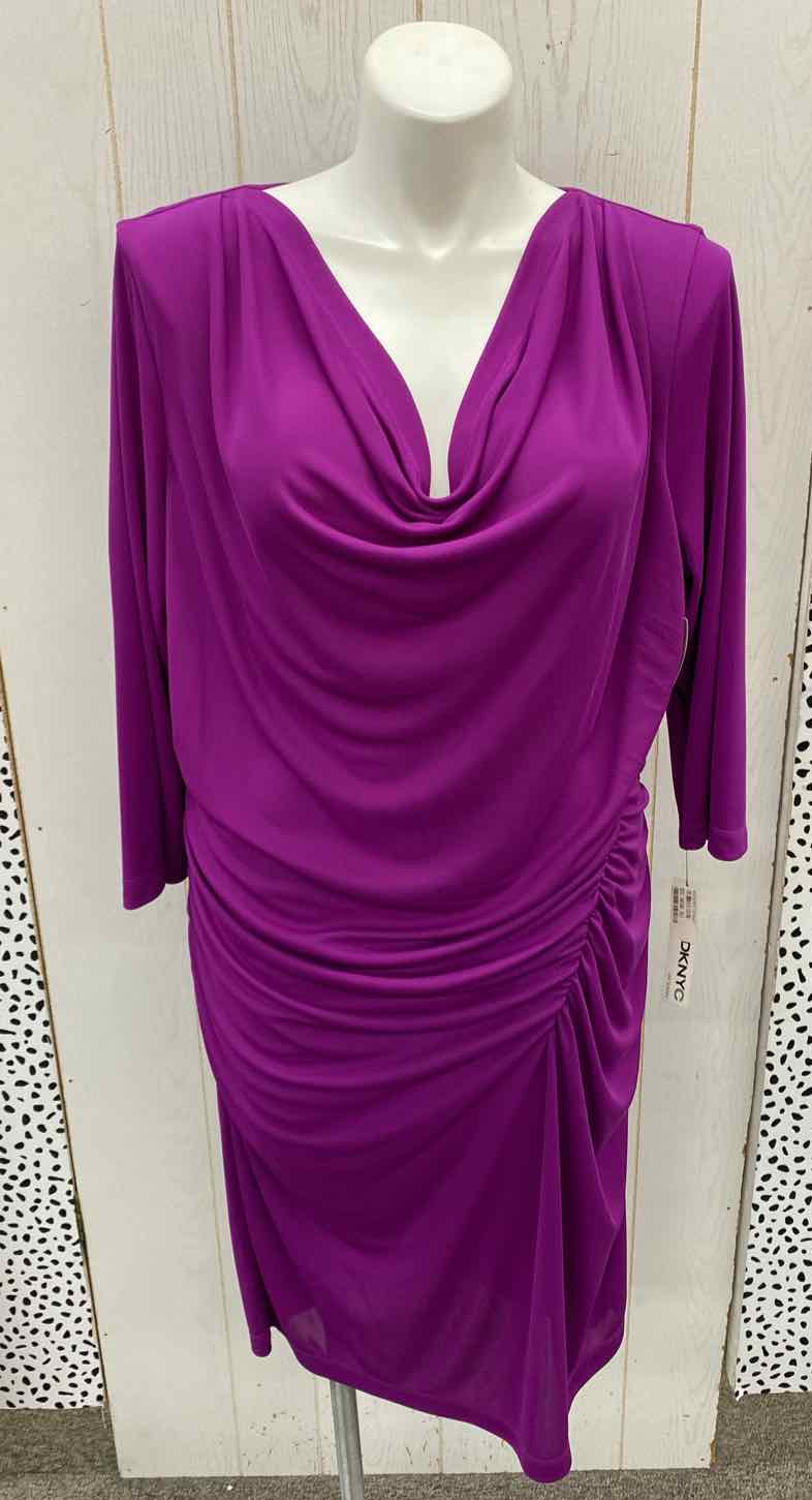 DKNY Purple Womens Size 2X Dress