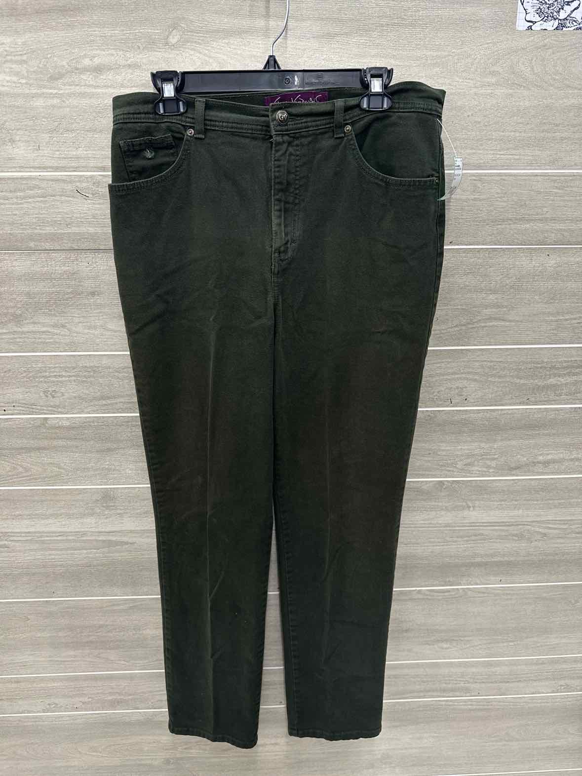 Gloria Vanderbilt Size 12 Long Olive Womens Pants