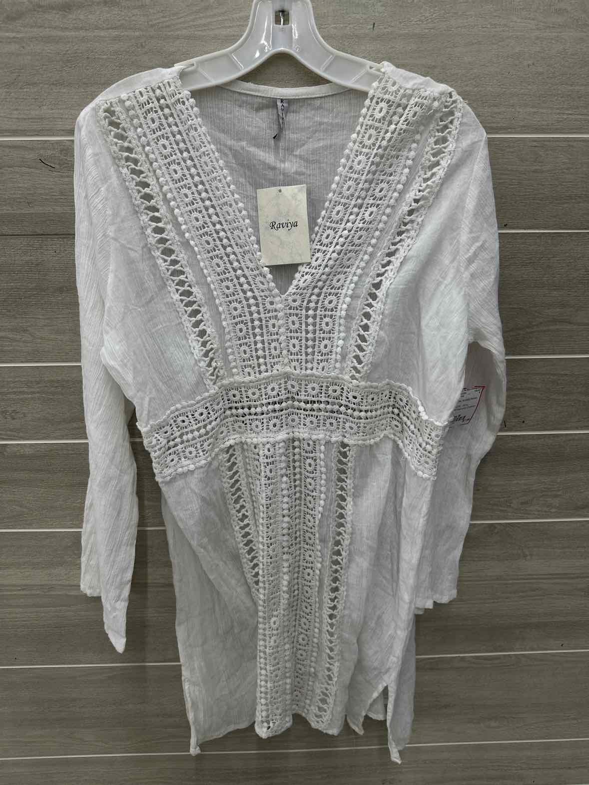 Size M White Womens Coverup
