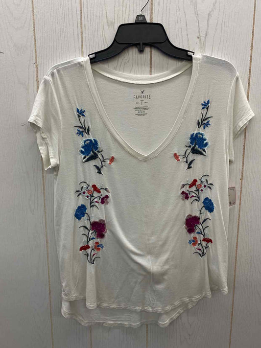 American Eagle White Junior Size M Shirt