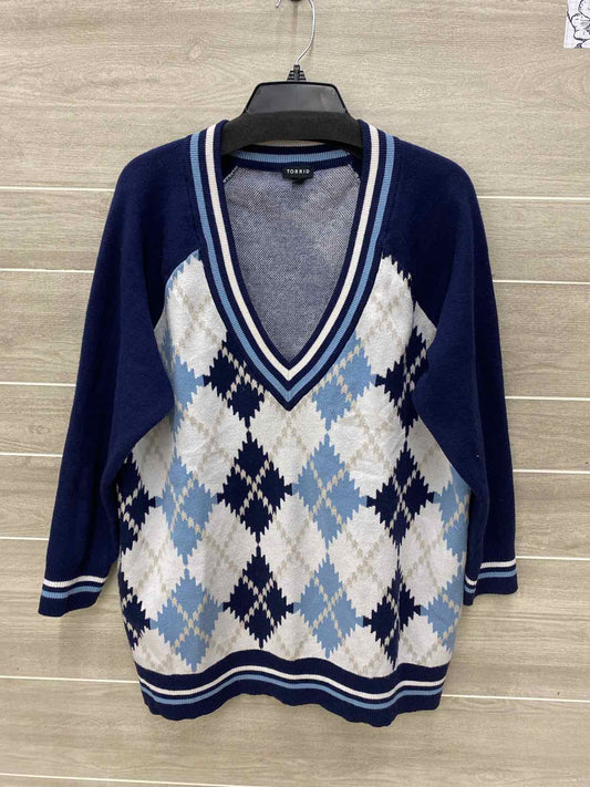 Torrid Blue Womens Size 2X Sweater