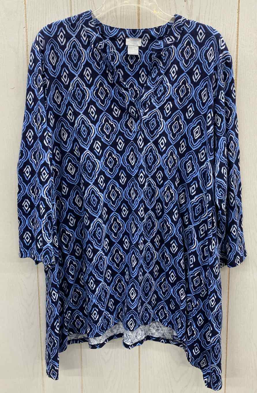 Chico's Blue Womens Size 16 Shirt