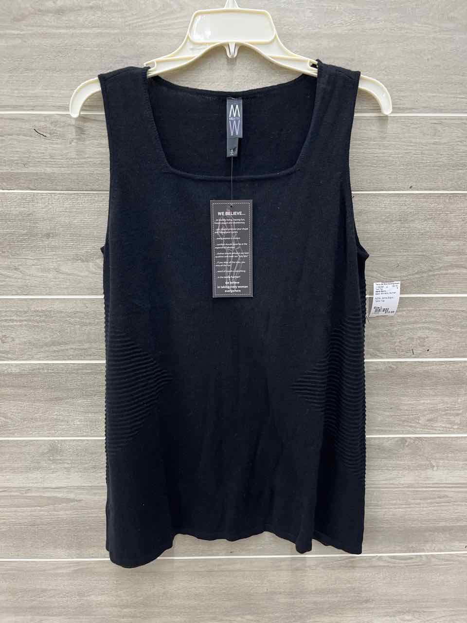 Marla Wynne Black Womens Women Size L Tank Top