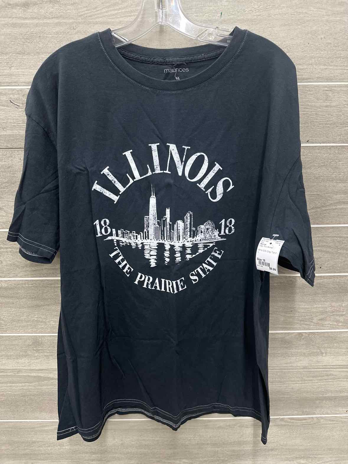 Maurices Size 16 Gray Plus Shirt
