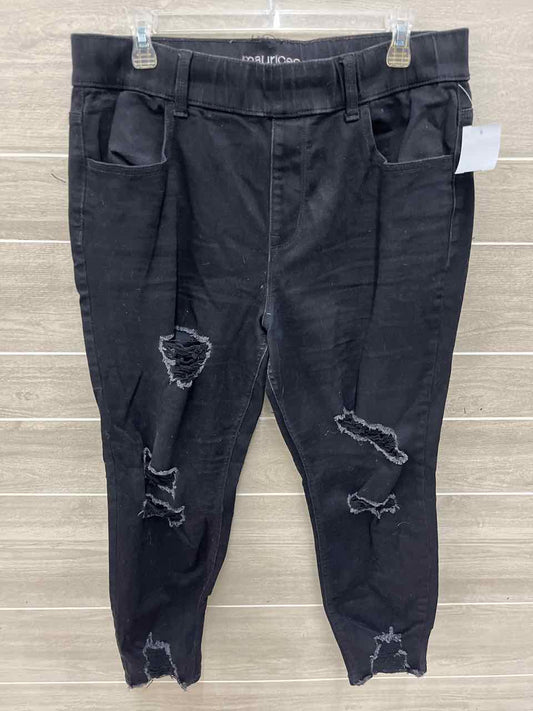 Maurices Black Womens Women Size 16 Short Jeans