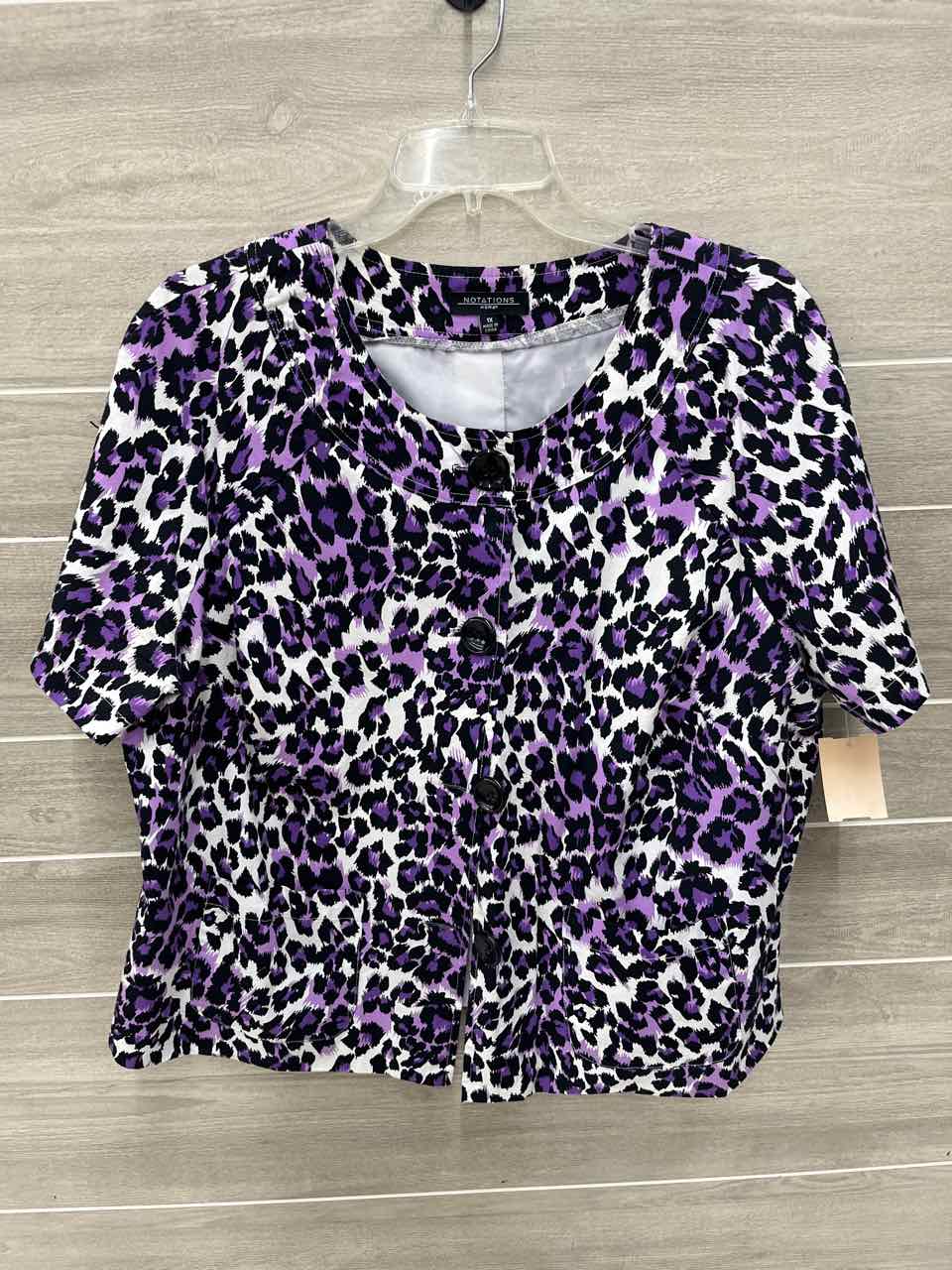 Notations Purple Womens Size 1X Blazer