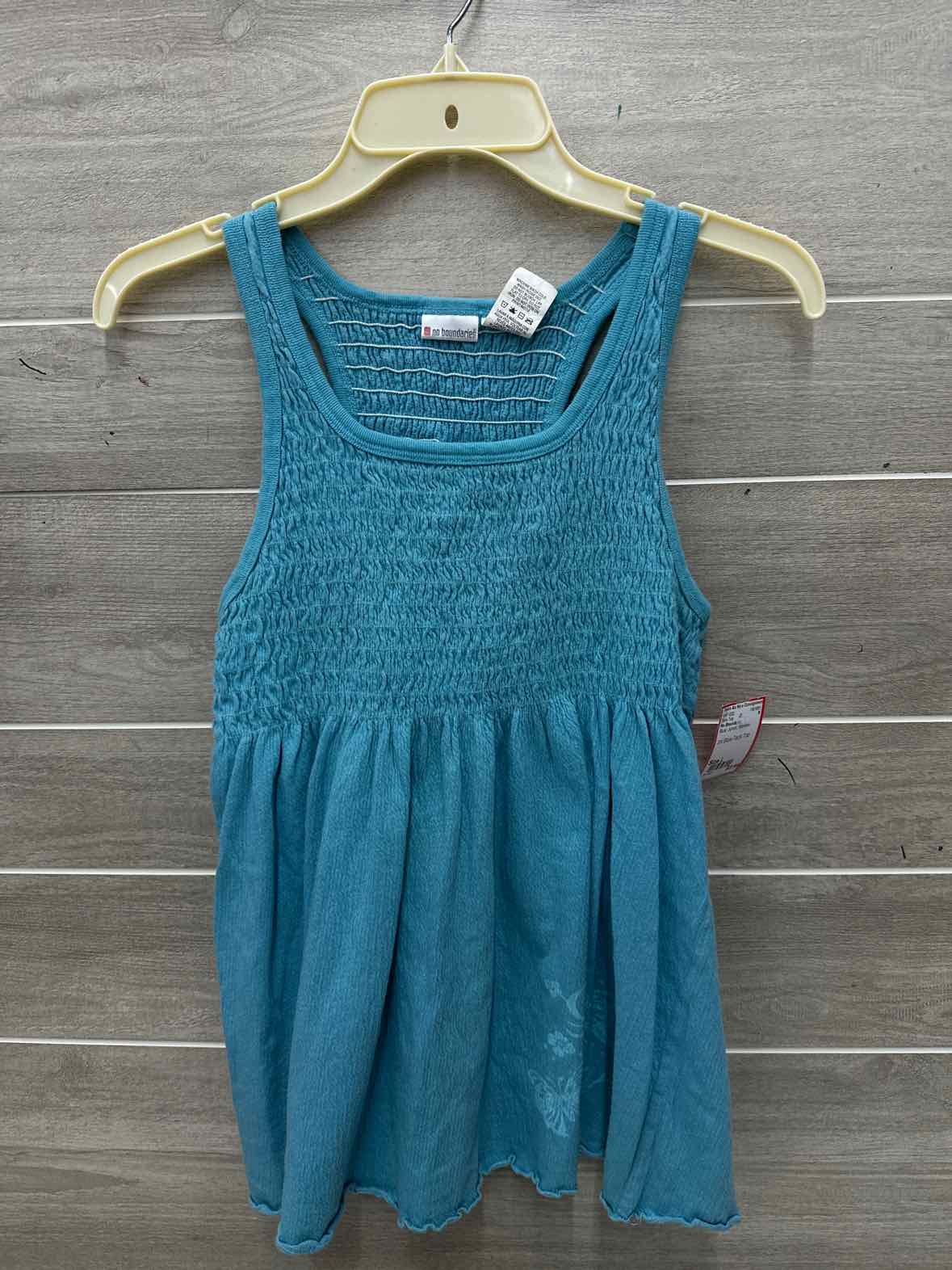 No Boundaries Size L Blue Junior Tank Top