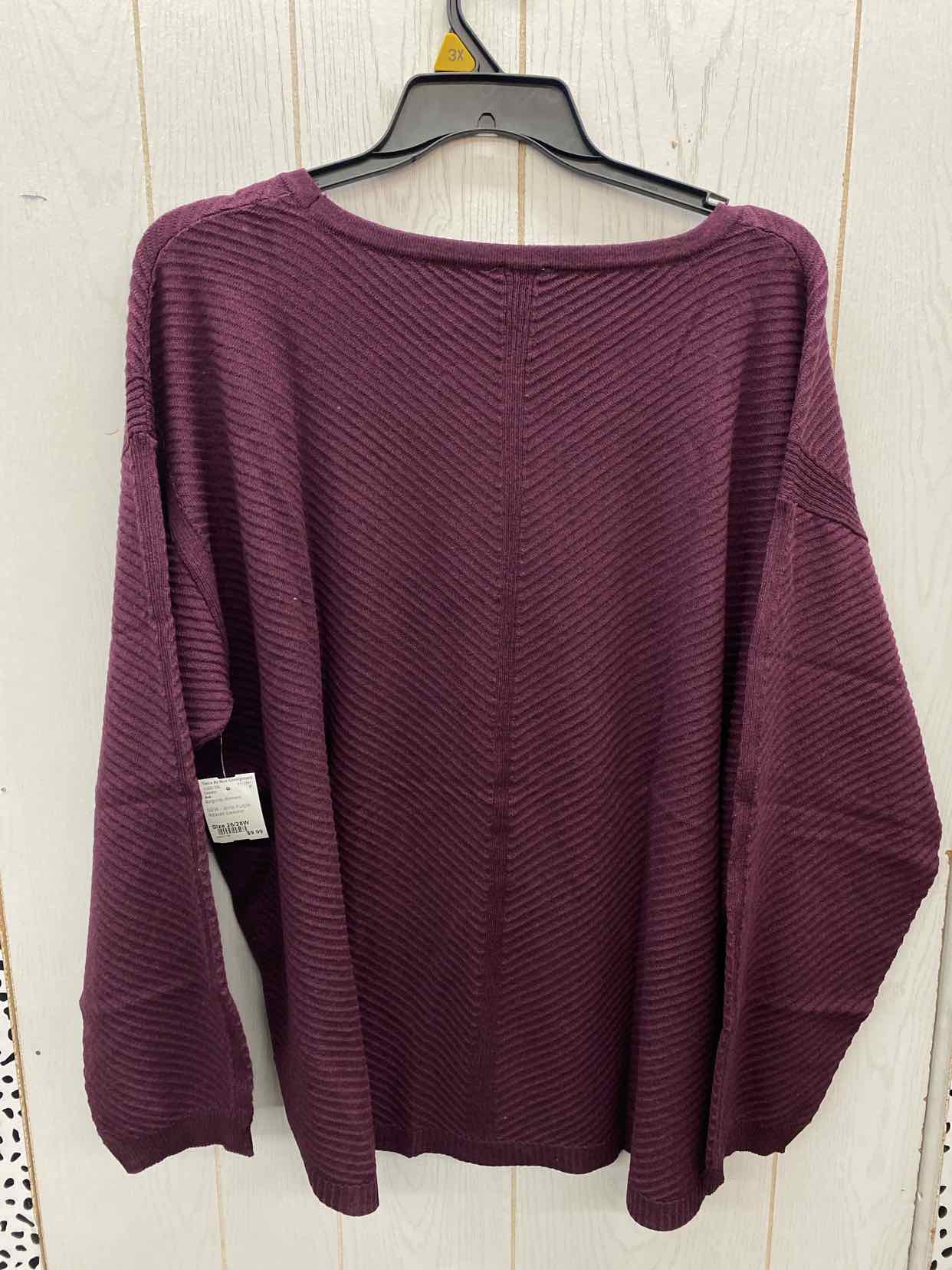 Ave Burgundy Womens Size 26/28W Sweater