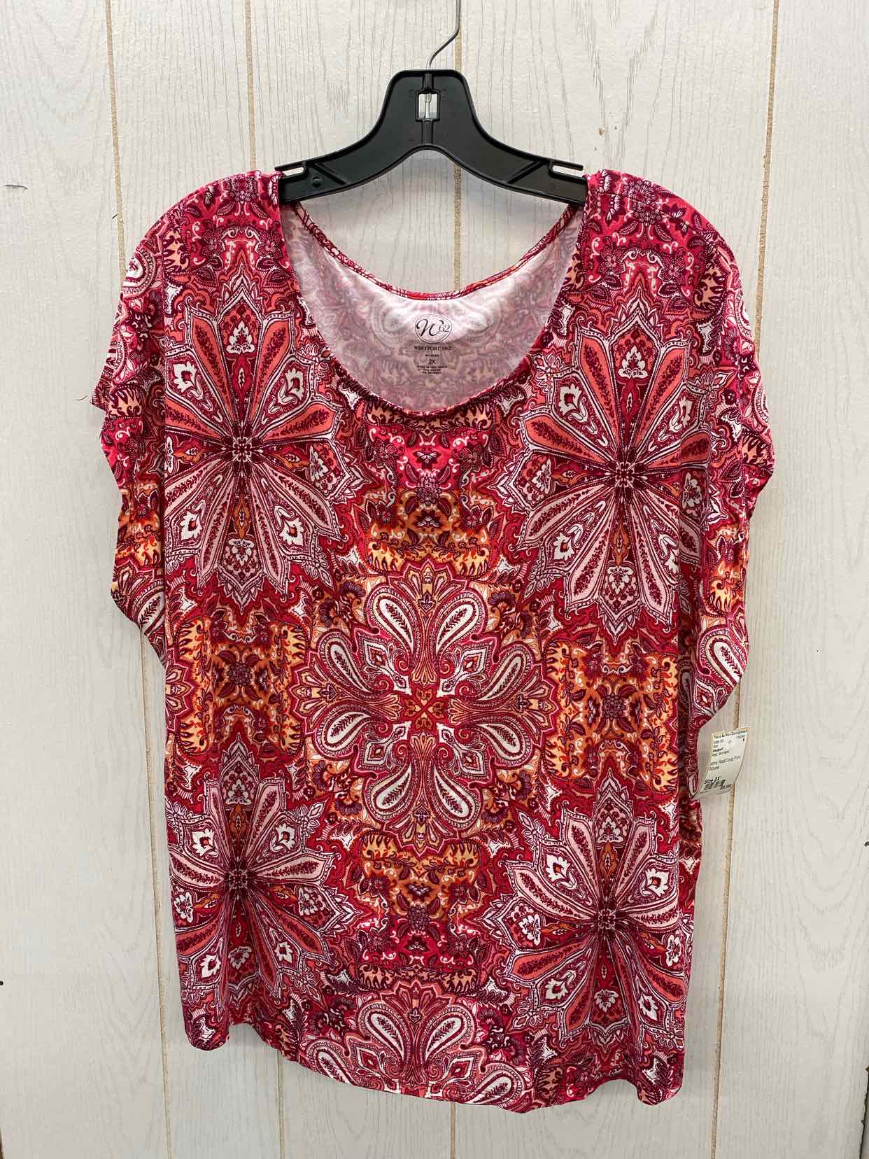 Westport Red Womens Size 2X Shirt