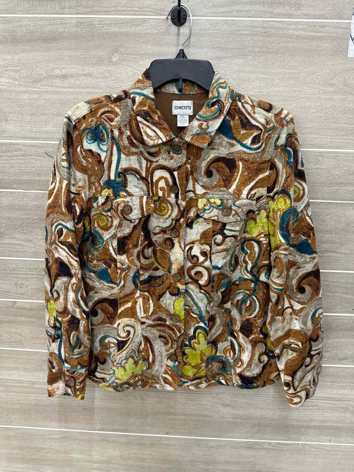 Chico's Brown Womens Women Size 8/10 Blazer