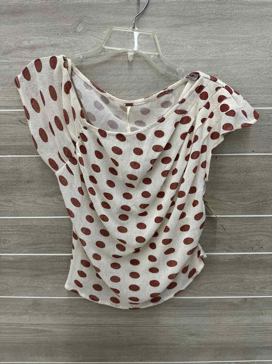 Free People Cream Womens Women Size M Shirt