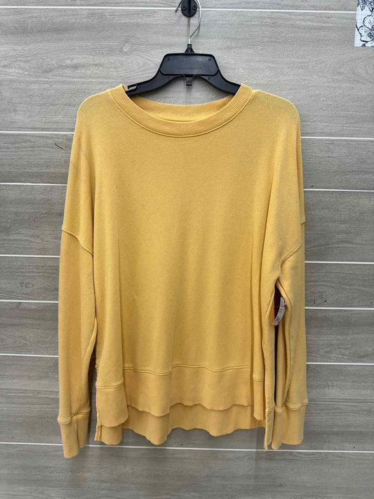 Time & Tru Yellow Womens Women Size L Sweatshirt