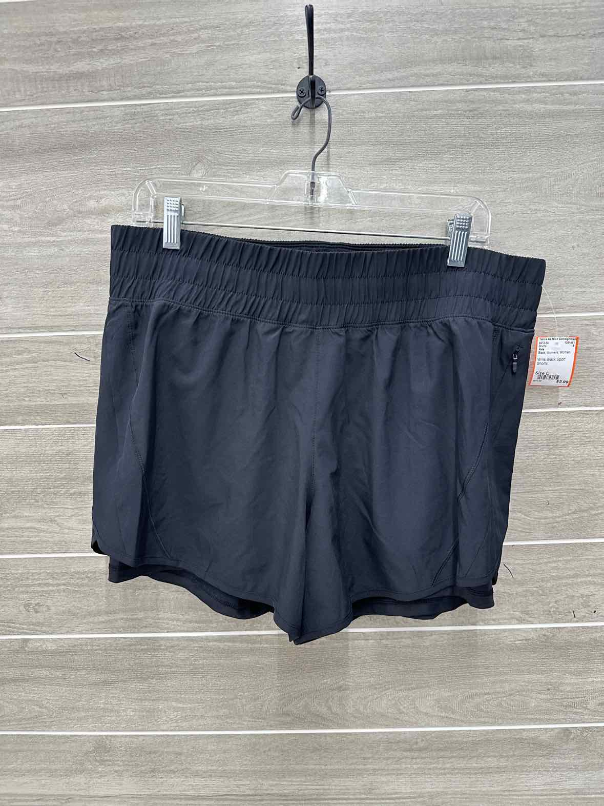 Avia Black Womens Women Size L Shorts