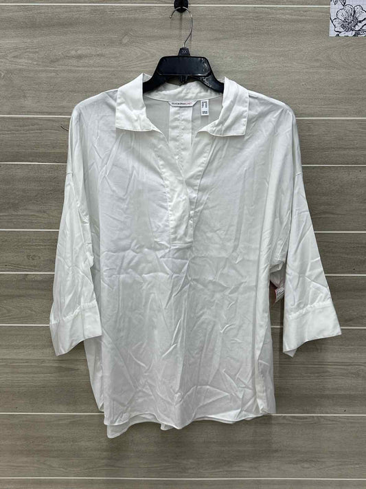 Isaac Mizrahi White Womens Women Size 20/22W Shirt