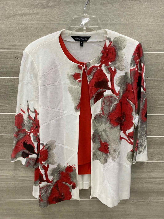 Ming Wang Red Womens Size M Shirt