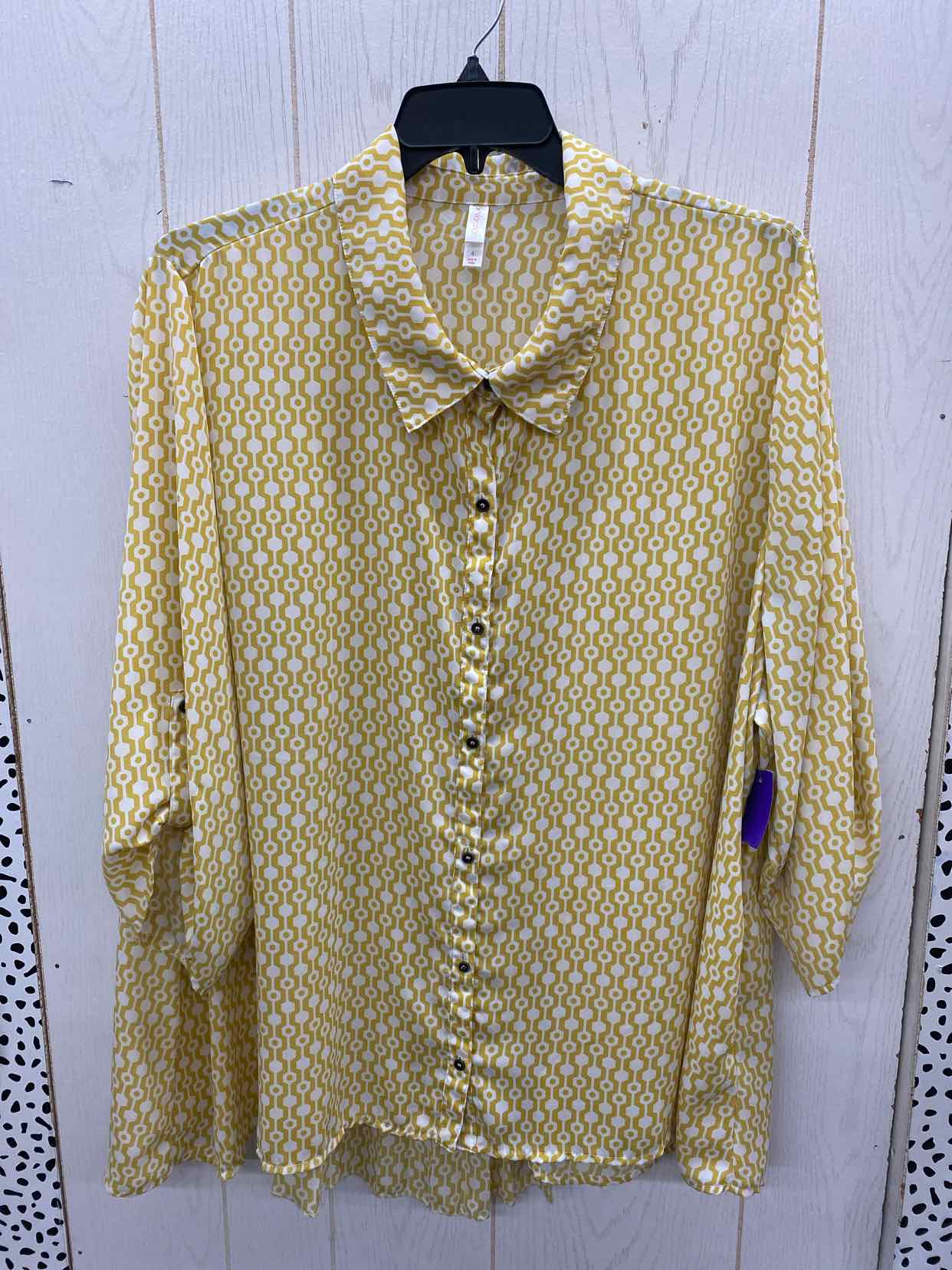 Xhilaration Yellow Womens Size 4X Shirt