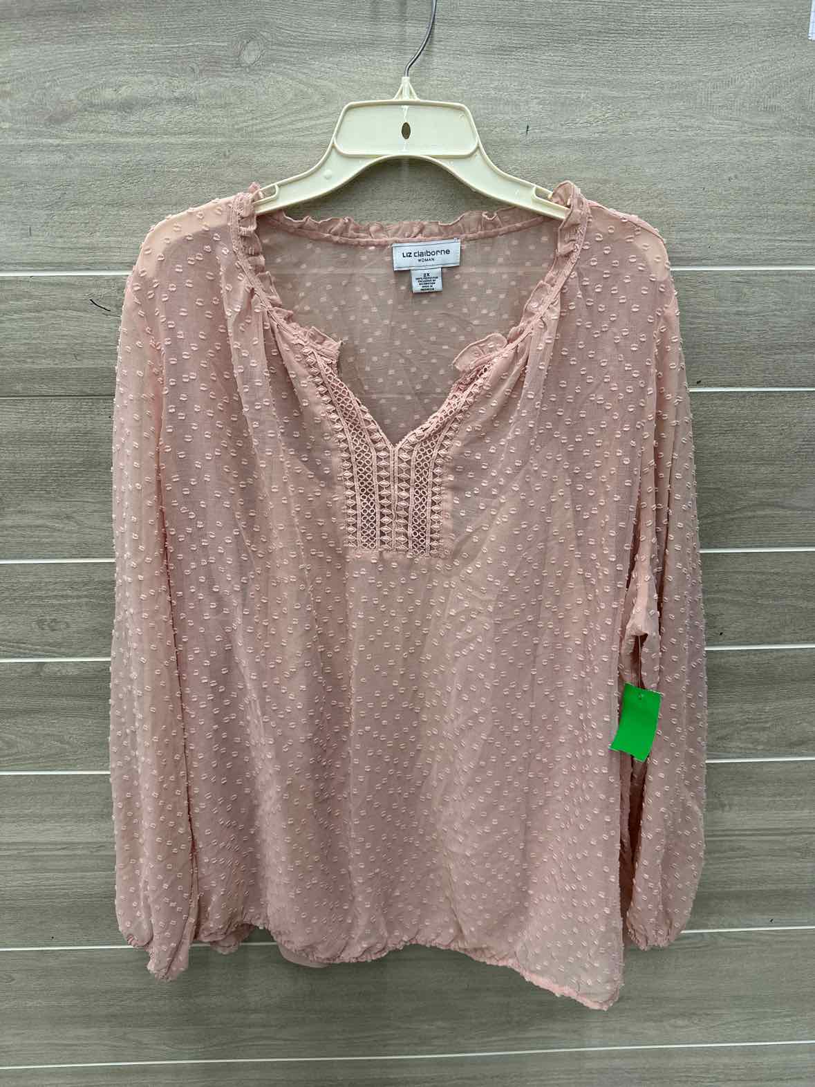 Liz Claiborne Size 2X Pink Plus Shirt